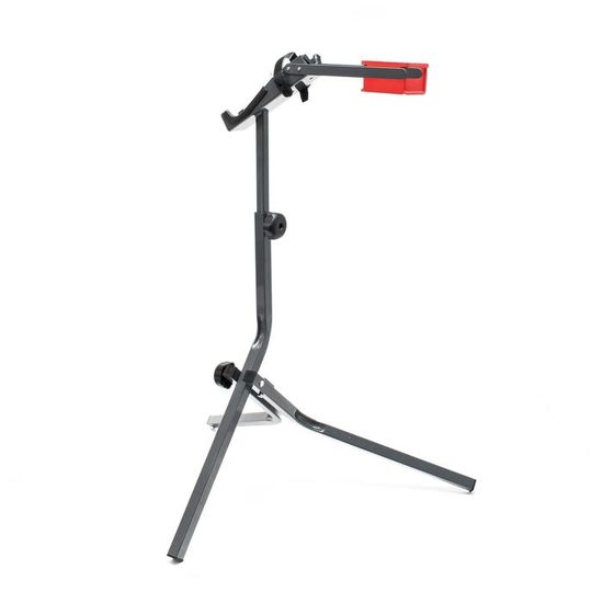 Pied D'atelier WilTec Pour Vélos – Pivotant 360°, Hauteur Réglable 108-187 Cm, Charge Max 30 Kg, Avec Plateau à Outils