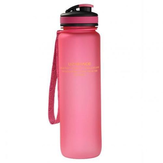 LOVIVER Bouteille D'Eau De Sport, Bouteille à Presser 1L, Bouilloire Avec Longue Paille, Tasse D'Eau Pour Course à Pied, Vélo, Football, Blanc