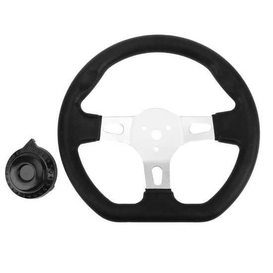 Volant De Karting Action Volant De Kart Universel - 270mm, Mousse PU, 3 Troux De Fixation Volant Pour Go Kart