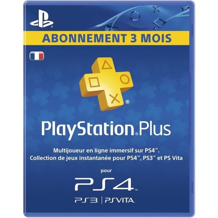 Abonnement Playstation Plus 3 Mois PS Vita-PS3-PS4