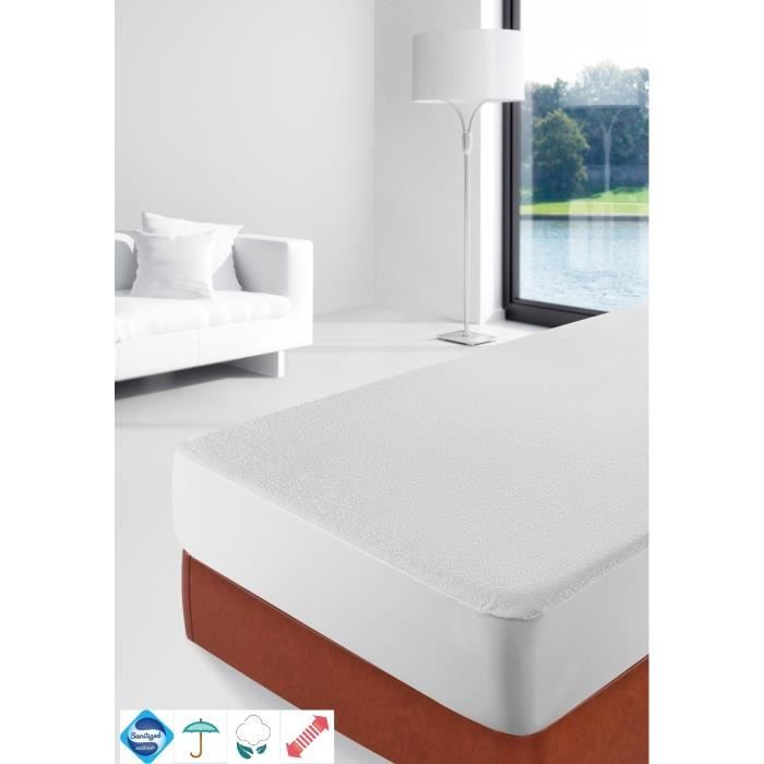 Prot/ège Matelas Imperm/éable Lavable en Machine Anti Acariens Sweethome 140x190//200 cm Souple et Silencieux Bouclette 100/% Coton Forme Drap Housse
