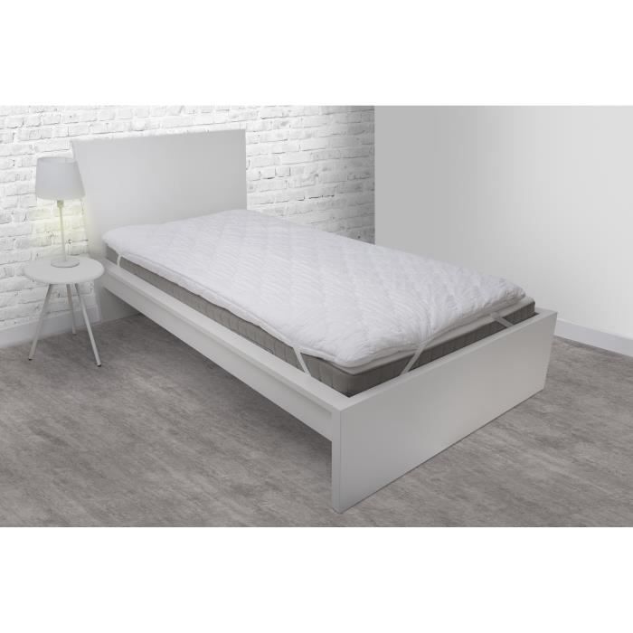 ABEIL Sur-matelas 90x190 cm - Mousse alvéolée 6 cm - Confort optimal