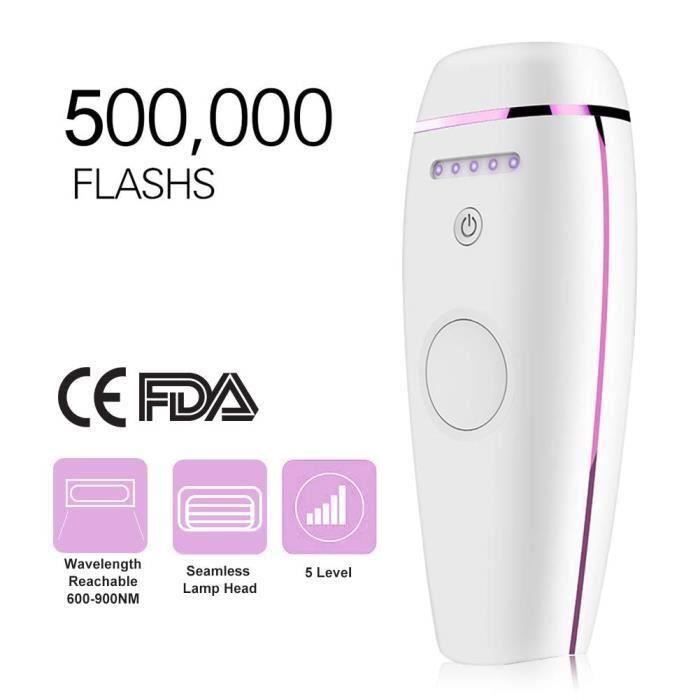 CENBLUE* Épilateur à Lumière Pulsée, IPL Appareil d'Épilation Professionnel 500000 Flashs pour Corps/Visage/Maillot/Aisselles