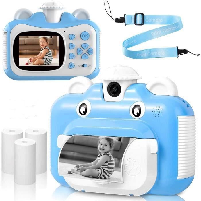 Appareil Photo Enfants à Impression Instantanée avec Papier d'impression,1080P HD avec écran de 2,4 Pouces