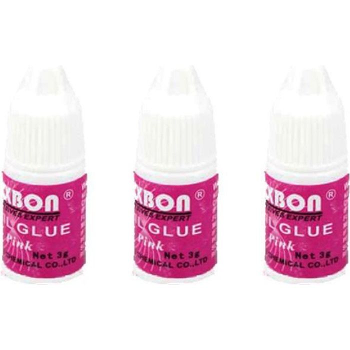 Lot de 3 Colle 3 Grs professionnelle spéciale capsules / Faux ongles / Nail Art