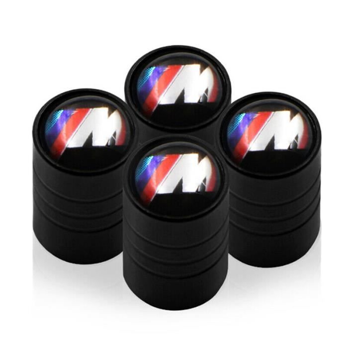 LOT 4 BOUCHON DE VALVE NOIR LOGO M MOTORSPORT BMW