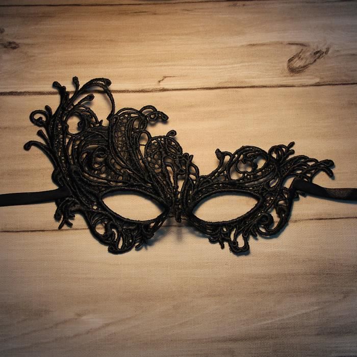 Masquerade Party masque élégant dentelle Phoenix Design de femmes - Noir
