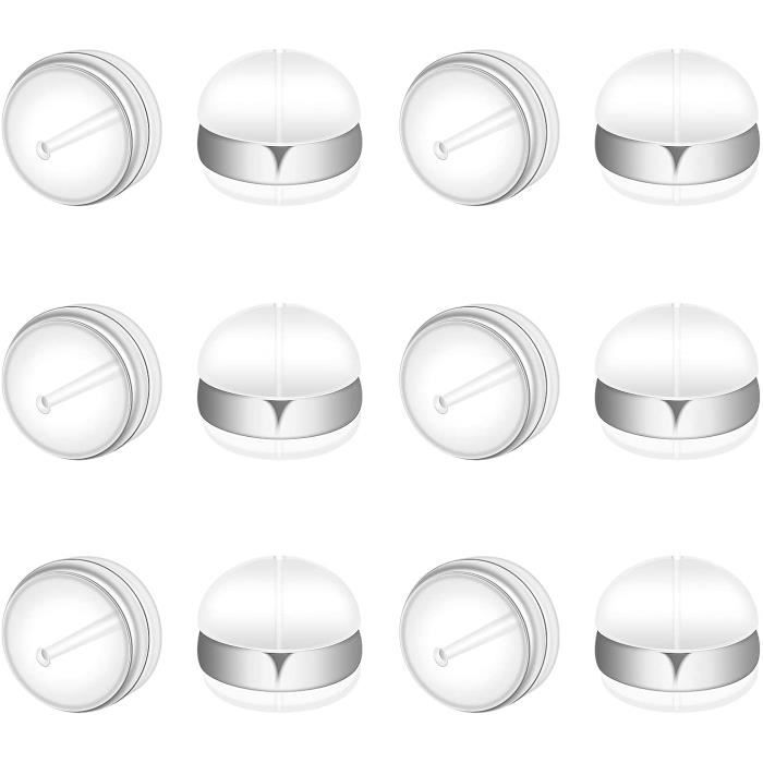 12 Pièces Clair Silicone Fermoir Boucles d'Oreilles Sécurité Verrouillage Sécurisé Attache Boucles d'Oreilles Remplaçants Argent