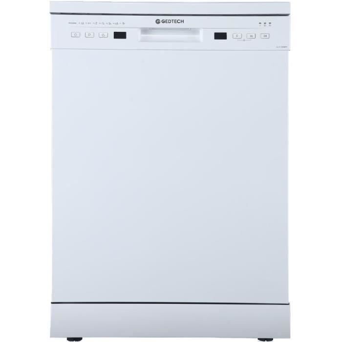 GEDTECH™ GLV1249WH - Lave-vaisselle posable - 12 couverts - 49 dB - Départ différé
