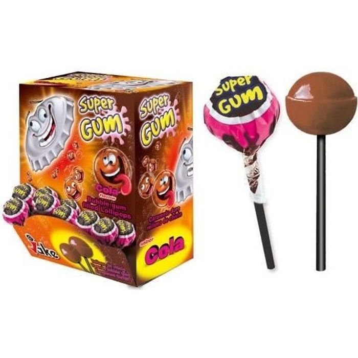 Sucette Super Gum Cola 16 grs. Boite 100 Unités
