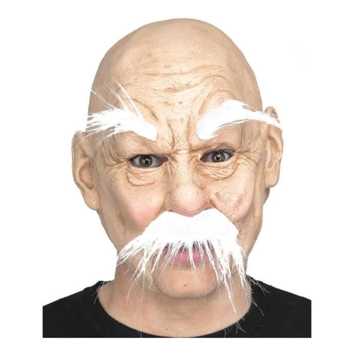 Masque de personne Âgée avec des sourcils et moustache extra large