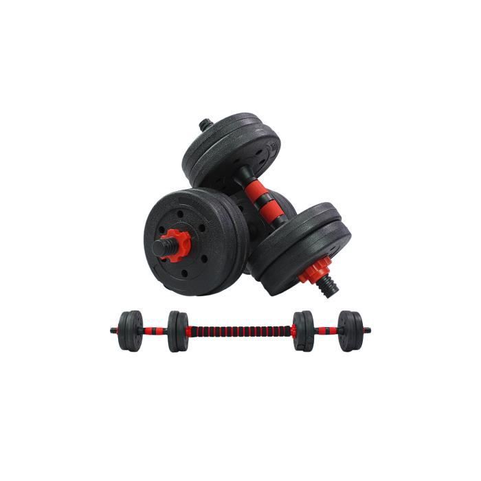 Kit Haltères Musculacion, Poids Ajustable, avec Barre dÈxtension supplèmentaire, de 20 kg