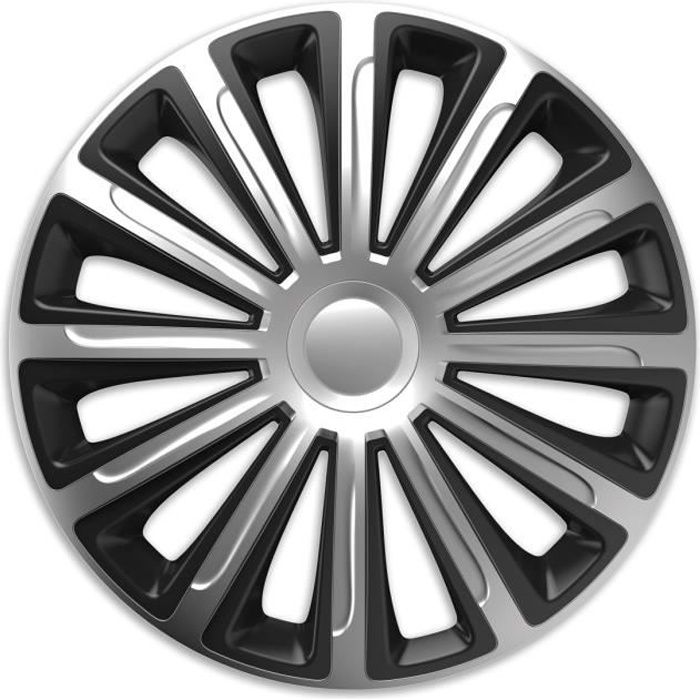Trend silver - 4 enjoliveurs 14' - argent noir