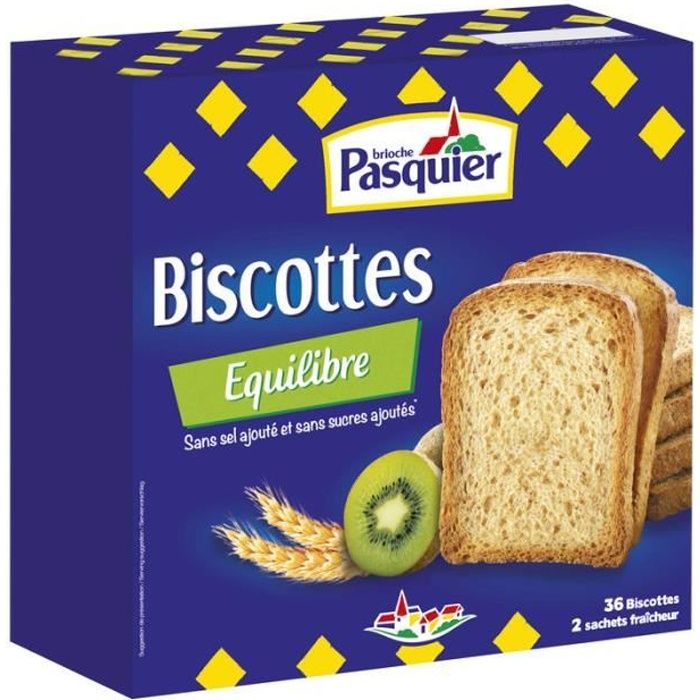 BRIOCHE PASQUIER Biscotte équilibre - sans sel et sans sucre ajouté 300g