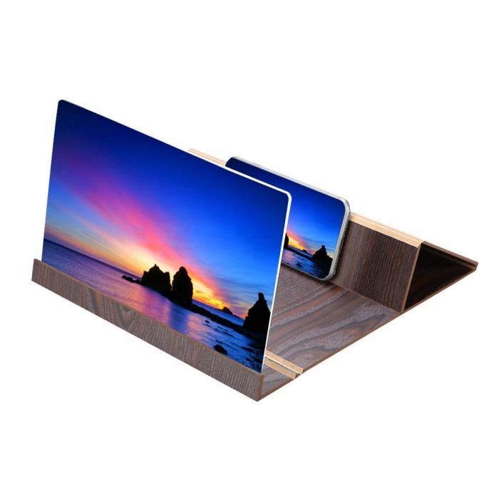 Taixi Agrandisseur d'Écran Loupe 3D Portable Pliable Élargie Amplificateur Vidéo Film HD Support Table pour Téléphones
