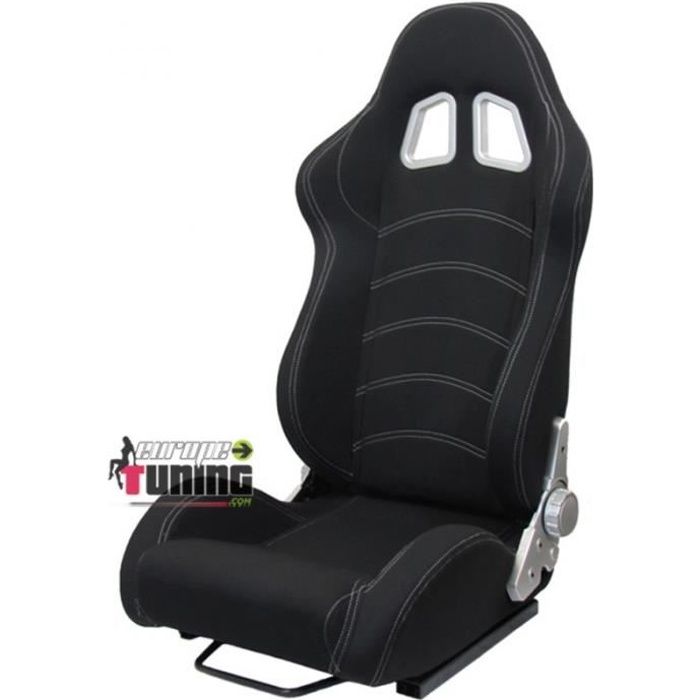 SIEGE SPORT BAQUET NOIR REGLABLE UNIVERSEL (04417)