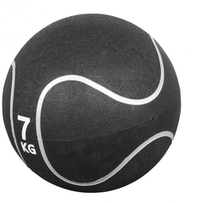 Gorilla Sports - Médecine ball style noir-gris de 1kg à 10kg - 7 KG