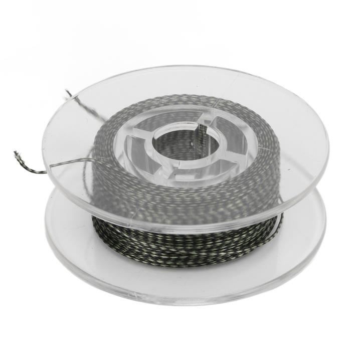 GOTOTOP fil de pêche Ligne de pêche tressée souple de 20 m en Nylon pour poisson, équipement de pêche anti-morsure de poisson