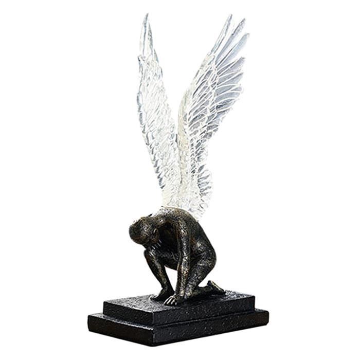Creative Ange Aile Figurine Vivid 3D Ange Statue Art Chambre Salon Bureau Table Jardin Décoration Accessoire Ornement dégager