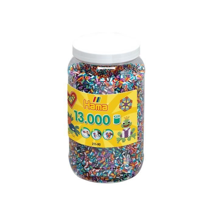HAMA - Pot de 13000 perles à repasser Bicolores taille MIDI - Loisirs créatifs - Dès 5 ans