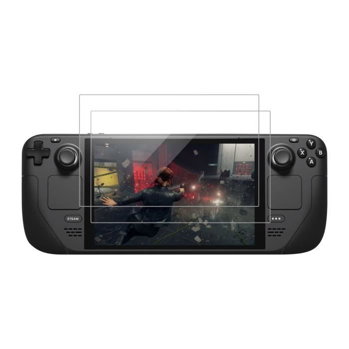 Protecteur d'écran en verre trempé 2 pièces Ultra-mince, ultra-léger, anti-empreintes digitales avec emballage pour Steam Deck