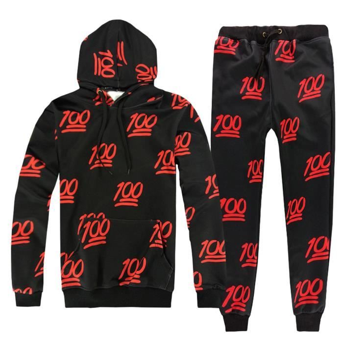 Hommes Automne Hiver Pull Sweat Top Pantalon Ensembles Sport Suit Survêtement LZZ81201631M_oaw