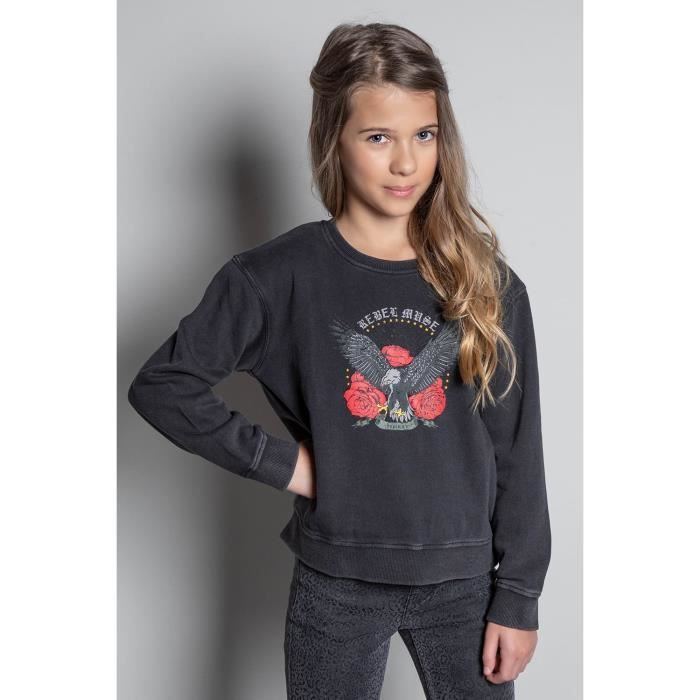 DEELUXE Sweat col rond rock EAGLE Old Grey