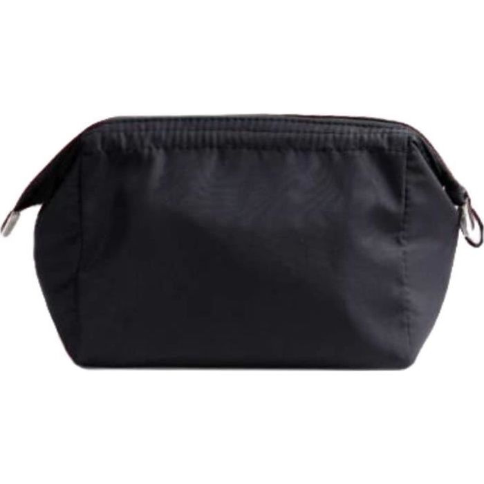 Petite Trousse de Toilette Compacte Pliable, Trousse Maquillage, Pochette cosmétique Style Japonais (Noir)
