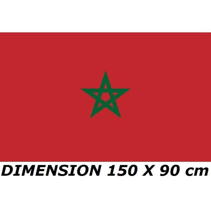 DRAPEAU 150 X 90 cm MAROC MAROCAIN No maillot écharpe fanion casquette ...
