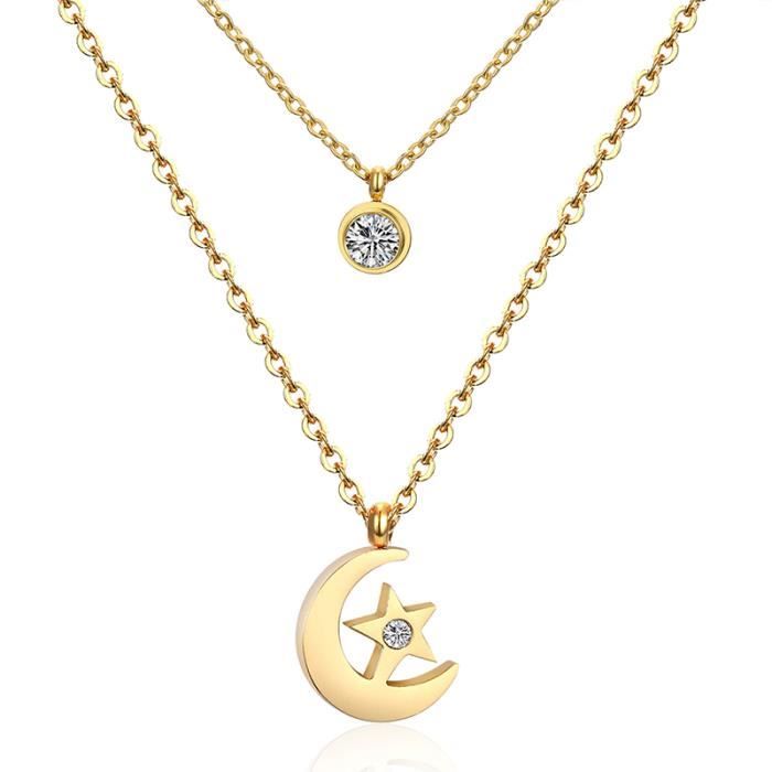 RMEGA Collier et Sautoir Pendentif Femme - Bijoux Femme de Luxe - Cadeau bijoux Femme Fête Mariage Noel Valentine