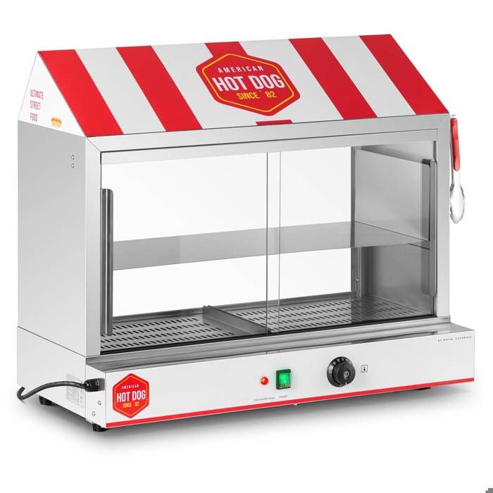 Machine à Hot Dog Professionnelle Appareil Cuisson Vapeur Acier Inoxydable 2400w