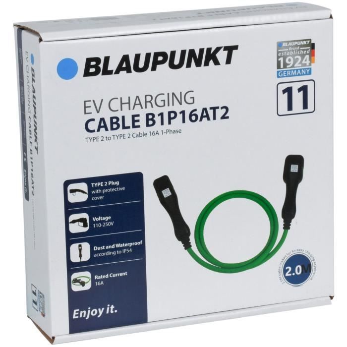CABLE CHARGE VEHICULE ELECTRIQUE T2->T2 B1P16AT2 N°11 BLAUPUNKT