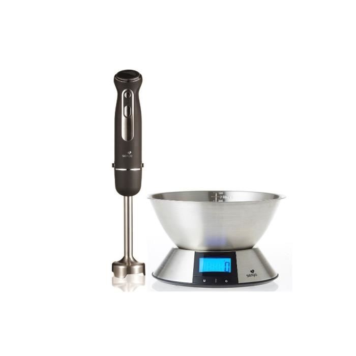 Senya Set - Mixeur plongeant presse purée Mix & Mash & Balance de cuisine haute précision Easy Scale-