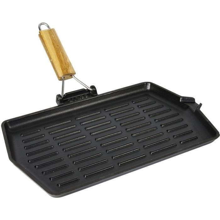Crealys Grill - 512019 - Rectangulaire Fonte Emaille Induction