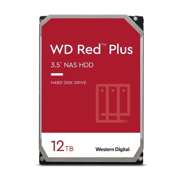WD Red™ Plus - Disque dur Interne NAS - 12To - 7200 tr/min - 3.5\