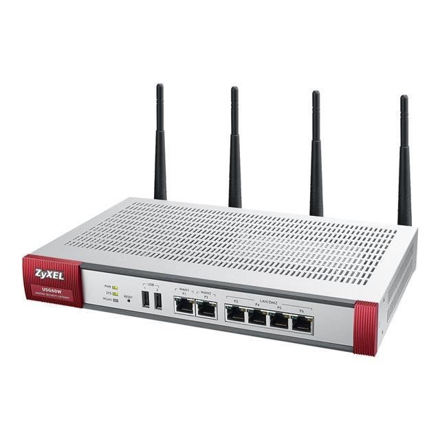 ZYXEL Contrôleur WiFi Firewall USG60 - 1 à 25 utilisateurs version WIFI - Services UTM en option
