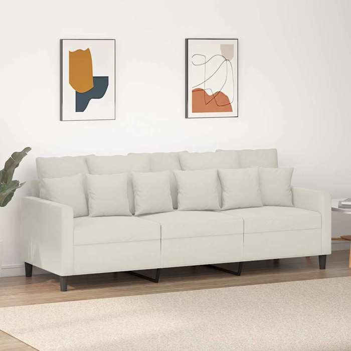 vidaXL Canapé à 3 Places Chaise de Relaxation avec Oreillers Siège avec Accoudoirs et Dossier Fauteuil TV de Salon 359321