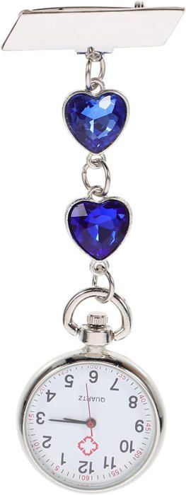 Montre Infirmière HENGBIRD Avec Clip - Montre Poche Quartz Précise Pour Soignants Bleu