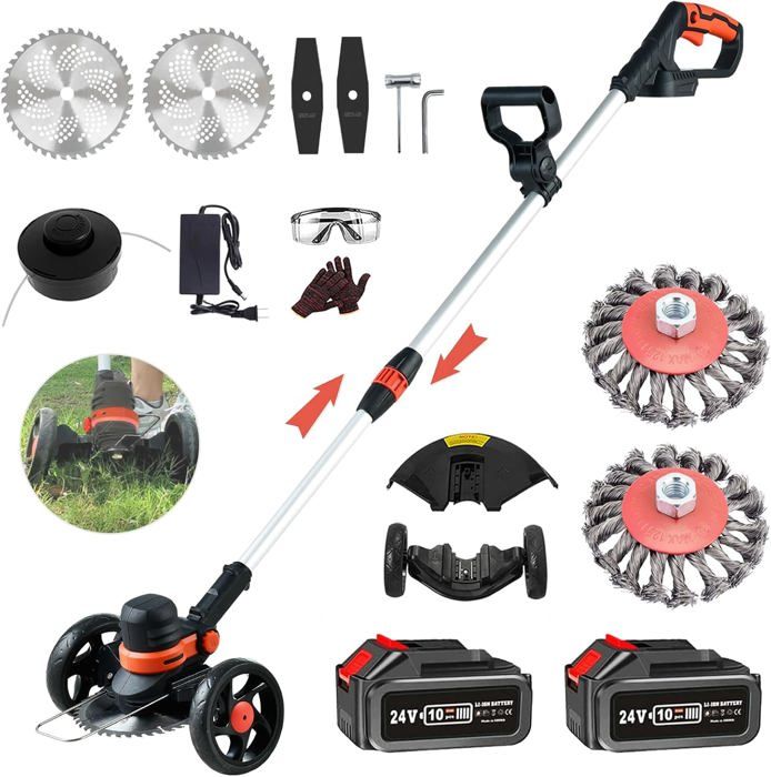 Débroussailleuse Sans Fil 5 En 1 Traumheim - 21V, 2 Batteries 4.0Ah, Moteur Brushless - Lame Métal, Scie, Brosse Incluse