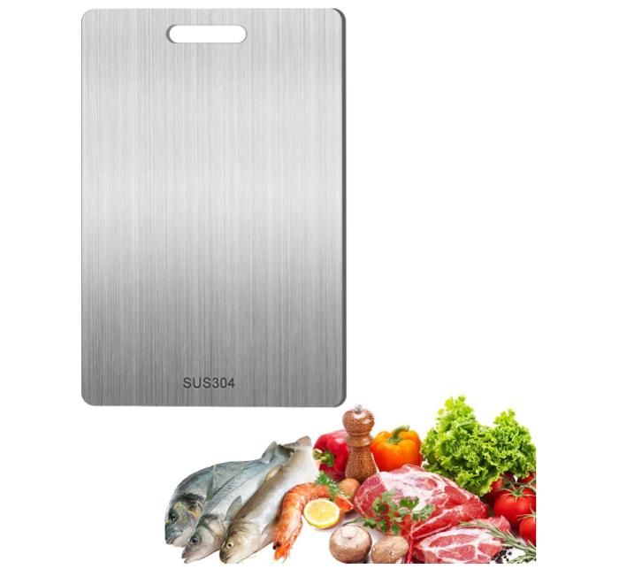 2 Pièces Planche à Découper En Titane Multifonction 2025, Double Face De Qualite Alimentaire Pour Gout Original 90959685