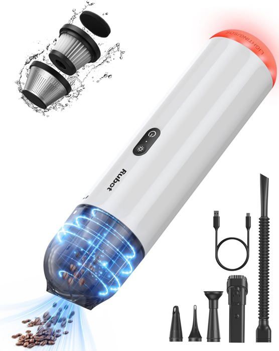Aspirateur Main Sans Fil 13000Pa PODOOR 120W - Batterie Voiture 12V - Noir