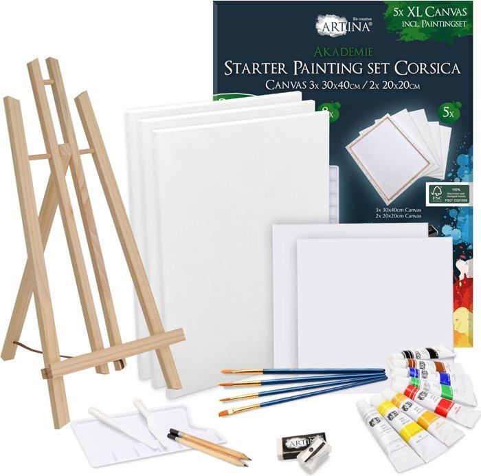 Kit Peinture Couple Adultes – 2 Toiles 20x25 Cm Pré-dessinées – Thème Baskets Rétro