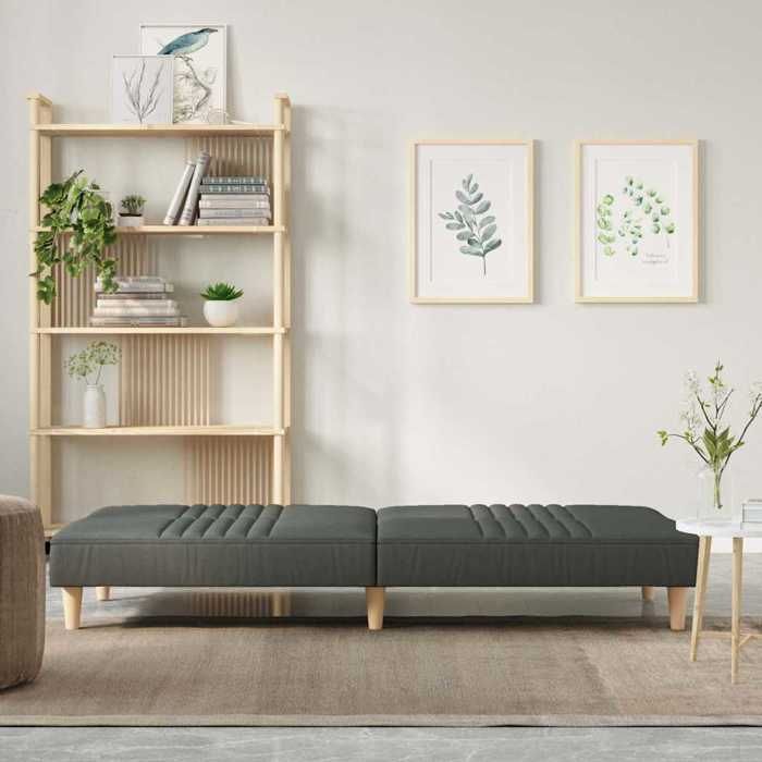 Remise CLIC-CLAC Canapé Lit Convertible 2 Places gris foncé tissu JILIMAISON2025 80088297
