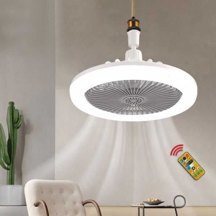 Ventilateur de plafond LED avec lumières - TRAHOO - 30W - 3 couleurs dimmable - télécommande Blanc neutre b VENTILATEUR DE PLAFOND - Xvx