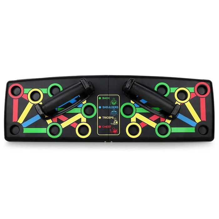 Planche De Pompes 12 En 1 Pliable – Multifonction, Portable, Code Couleur Pour Musculation Efficace à Domicile