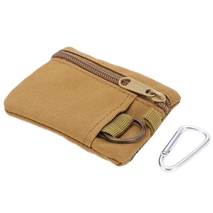 SALALIS Pochette Molle Extérieur Molle Pochette Portefeuille Mini Portable Porte-Cartes Pochette Sac sport camping Vert Tanné