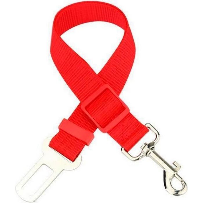 Ceinture de sécurité pour chien/chat - Keeper - Rouge - Laisse de voiture