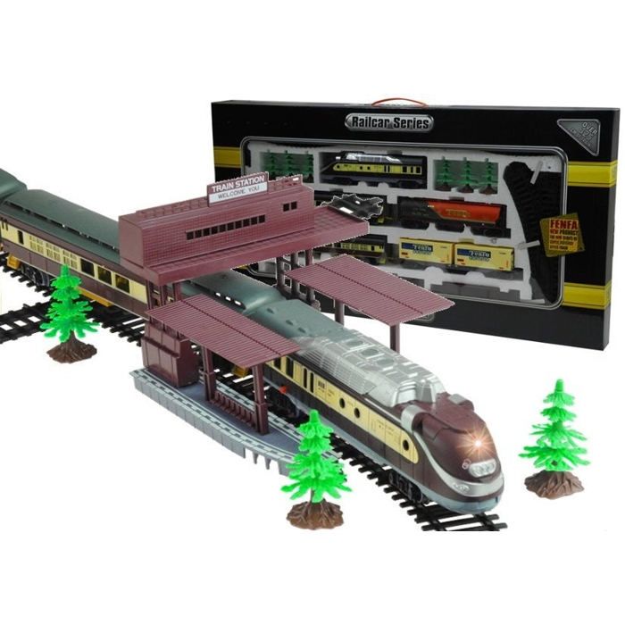 Generisch Kit de train à sushis rotatif à piles - Jouet pour et filles à partir de 4 ans - Ensemble de rails ferroviaires pour et filles à partir de 4