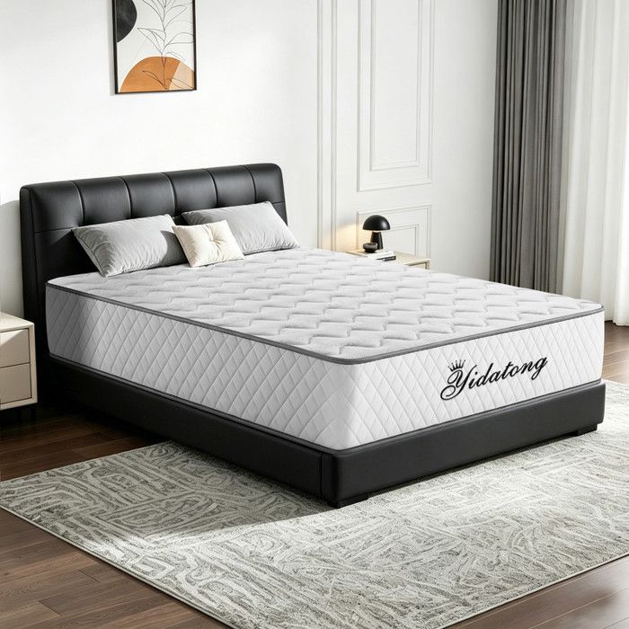 Matelas 90x200 cm Épais 28 cm Mousse à Mémoire de Forme Mi-ferme Silence Soutien Parfait Haute Densité et Respirabilité