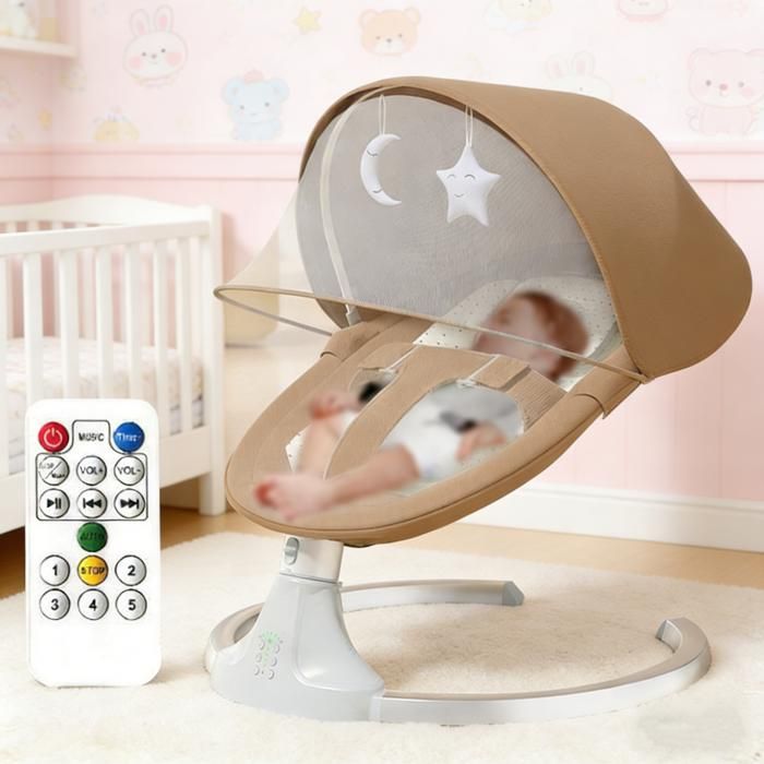 Balancelle Transat B&eacute;b&eacute; Balancelle &Eacute;lectrique 3 en 1 T&eacute;l&eacute;commande 3